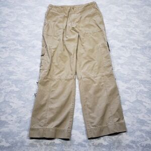 Royal Robbins Pants Womens 8 Brown Tan Cargo Roll Tab Convertible